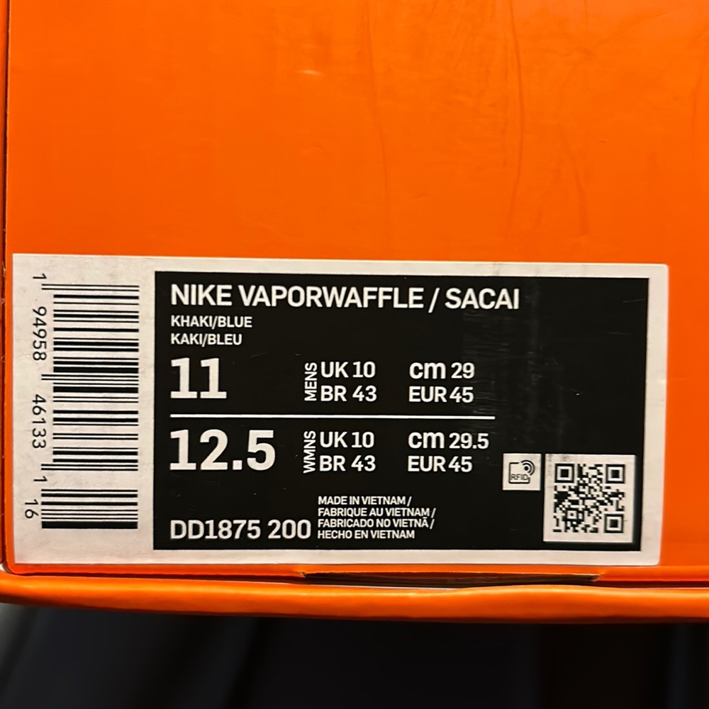 Nike Vaporwaffle x Sacai. Sz. 11